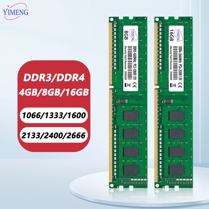 DDR3 DDR4 4GB 8GB 16GB Desktop Memory Ram PC4 1.2V 2133 2400 2666 3200Mhz PC3 1.5V 8500 10600 12800 Non-ECC DIMM Memories Ram
