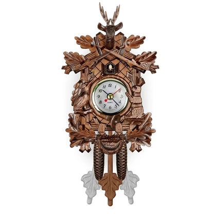 Wooden Hanging Wall Clock Bird Alarm Clock Cuckoo Clocks For Home Kid's Room Decoration Quartz Watch Decorative Home Decor