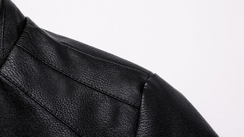 New Men's Leather Jackets Autumn Winter Slim High Quality Motorcycle PU Jacket Man Business Fleece Warm Black Leather Coats