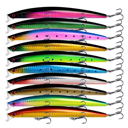 1pcs 18cm 24g Minnow Fishing Lure Laser Hard Artificial Bait Plastic Big Fake Fish Lures Sea Fishing Bait Crankbait Wobblers
