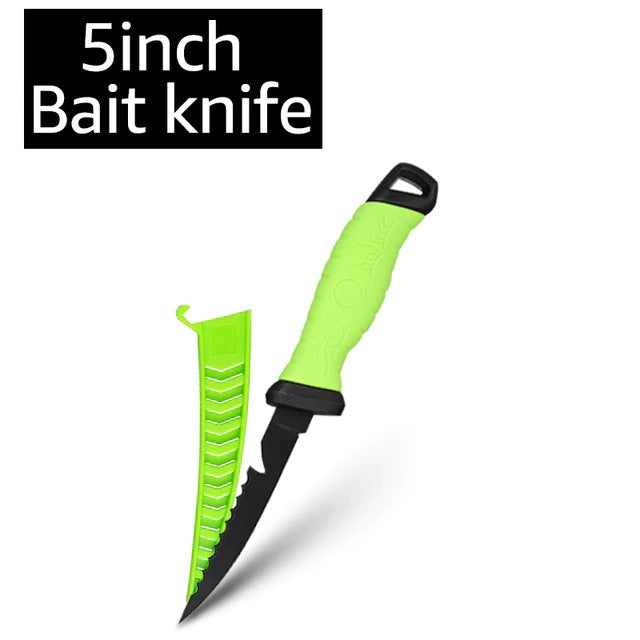 Faca de Pesca para Filetar Desossar Peixe 5 6 7 8 9 Polegadas Faca de Sashimi de Cozinha Antiaderente para Raspar Peixes Faca para Filetar Bainha