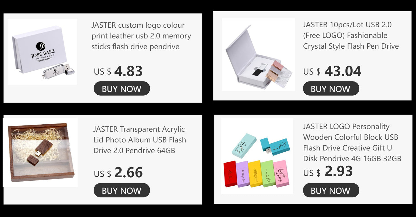JASTER 10 unidades/lote de pen drive USB 2.0 (LOGOTIPO personalizado grátis) Pen drive de madeira 4 GB 8 GB 16 GB Pen drive 32 GB 64 GB 128 GB Memory Stick Presente