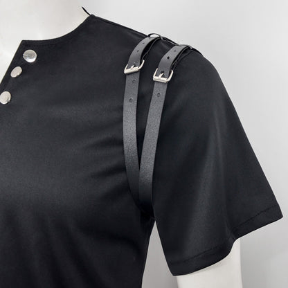 Michael Jackson BAD Punk Jacket Black Stretch Outwear Motorcycle Role Player impersonator Costumes Classic BAD T-shirt Belt