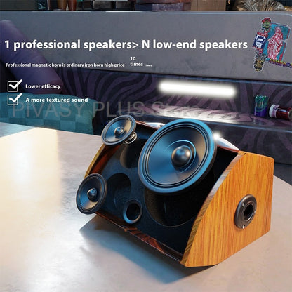 Caixa de Som Portátil 120W Bluetooth 5.0 Alto-falante Bateria 5000mAh Áudio de 3 Vias Para Canto ao Ar Livre Karaokê Guitarra DJ