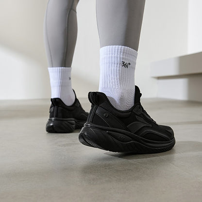 361 Degrees SoftFlow 3 Men's Running Shoes Autumn Leather Lightweight Shock-absorption Fitness Commuting Sneakers Male 672432232