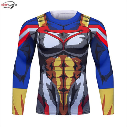 Gym Compression Shirt Men Anime GOKU Cosplay Costume T-Shirt Quick Dry  Long Sleeve Fitness Bodybuilding Workout Sport Shirts