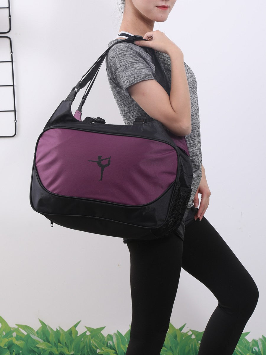 Yoga mat tote bag, large capacity fitness bag, travel bag, outdoor sports bag, storage bag, side water cup bag