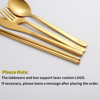 Conjunto de Talheres Ocidentais Pretos para Jantar 6 Peças Conjunto de Talheres de Aço Inoxidável Faca Garfo Colher de Chá de Gelo Conjunto Clássico de Talheres para Festa