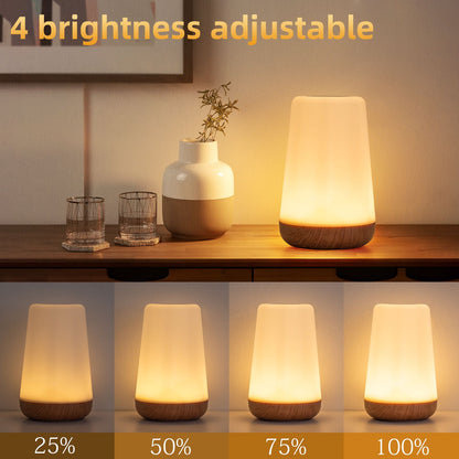 13 RGB Color Changing Portable Bedside Lamp Dimmable Remote Control USB Rechargeable Touch Night Light for Living Room Bedroom G