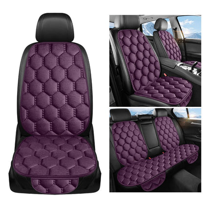 Car seat cushion three piece set, single seat, single piece, winter plush backrest, no binding, anti slip, cold resistant pad