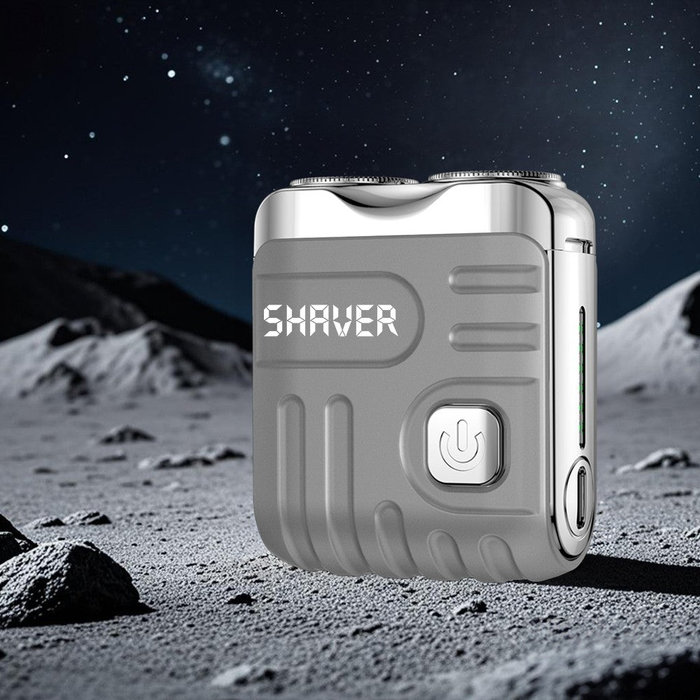 Mini Shaver On-The-Go, Portable Electric Shaver for Men, Dry Shave, USB-C?IPX7 Waterproof Easy Cleaning, Battery Indicator