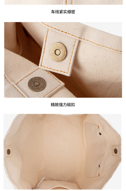 LEE Large Capacity Strong Denim Tote Bag Women High Quality White Canvas Handbag Ladies Daily Traveling Shopping Shoulder Bags