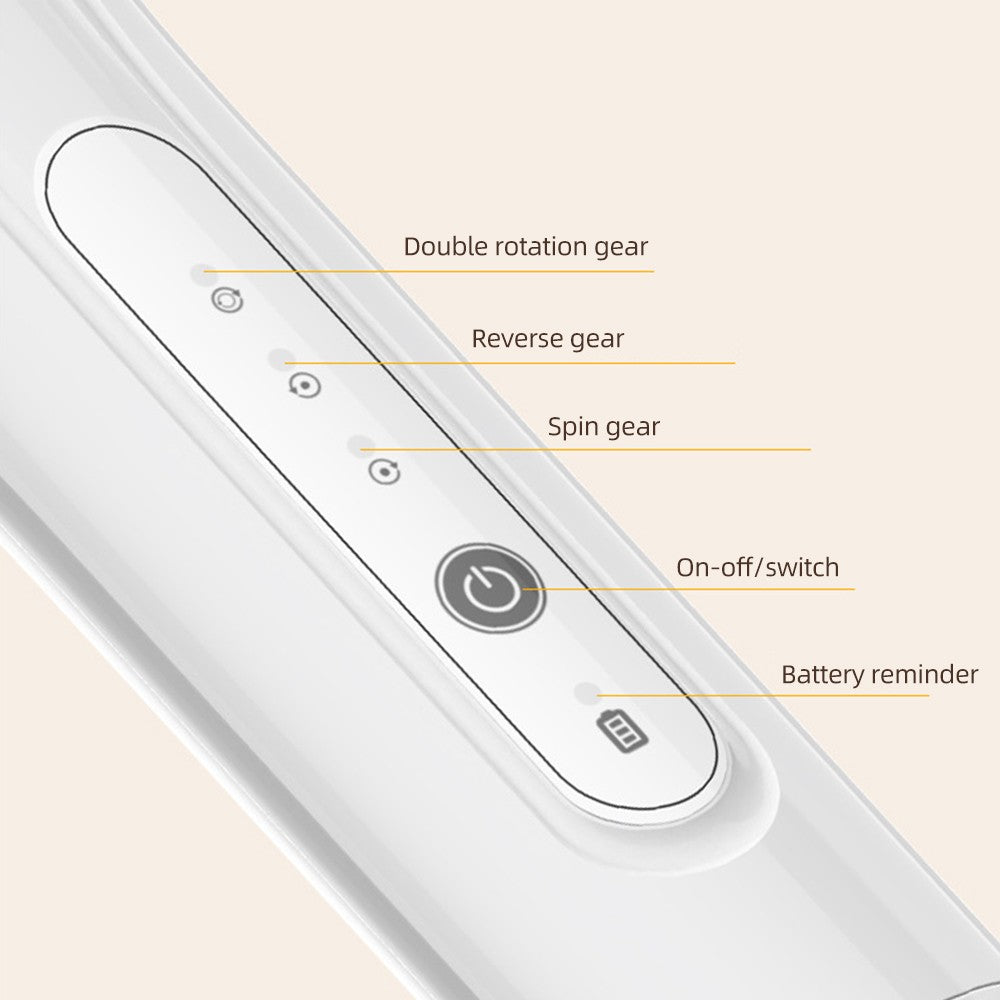 Electric shower brush, rechargeable, waterproof IPX7, 3-speed 6-in-1, wireless shower brush head, lazy scrubbing tool