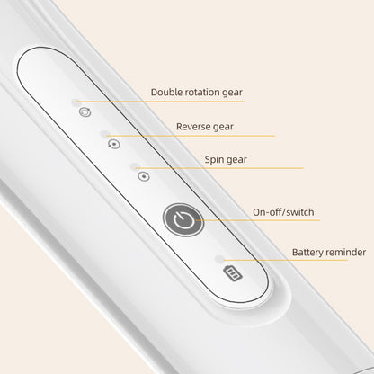 Electric shower brush, rechargeable, waterproof IPX7, 3-speed 6-in-1, wireless shower brush head, lazy scrubbing tool