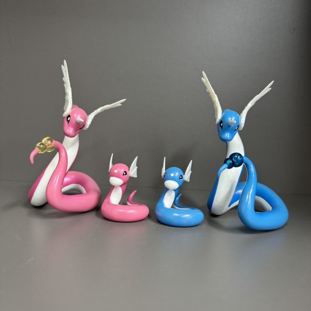 Anime Cartoon Figure Dragonair And Dratini Action Figures 12cm Pvc Collection Model Toys Gifts High Quality Desktop Decoration