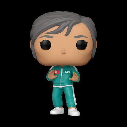 Boneco FUNKO POP Edição Limitada do Jogo da Lula: Jogador 001, Geum-ja, Hyun-ju, Front Man, Jogador 456: Seong Gi-Hun (Chutando Jegi)