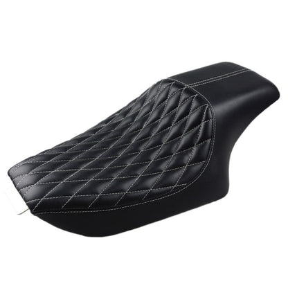Assento Duplo de Couro Preto para Piloto e Passageiro Traseiro de Motocicleta Harley Sportster XL Iron 883 1200 48 Forty-eight 2004-2016