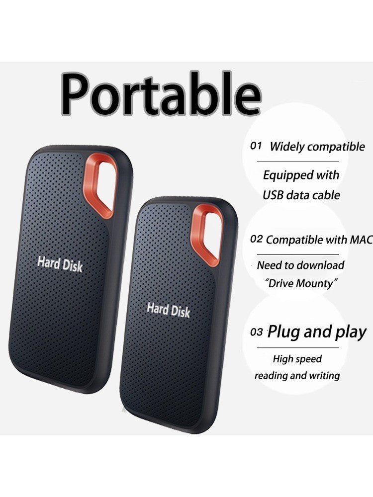 High-speed SSD 256TB External Hard Drive Portable 1TB Mobile Solid State Drive 2TB 4TB Mass External Hard Disk for Laptop/MAC/PC