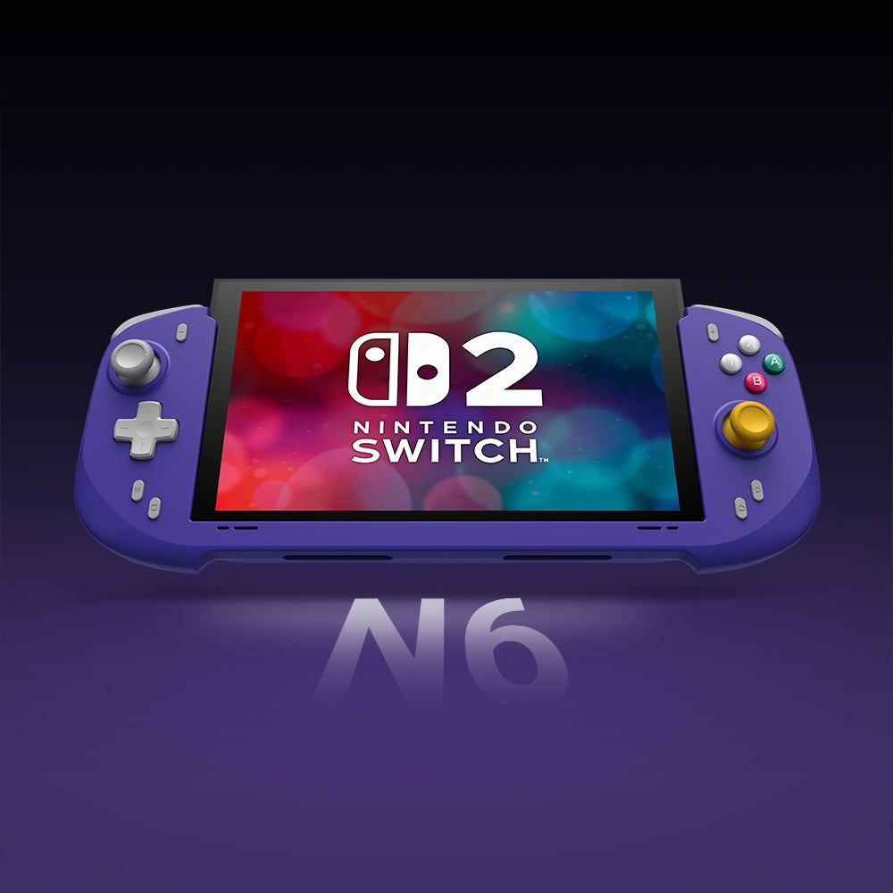 Ergonomic Abxylute N6 Direct?Attach Game Grip Controller Vibration Motion Detect for Switch 2 Handheld Gaming for Keen Gamers