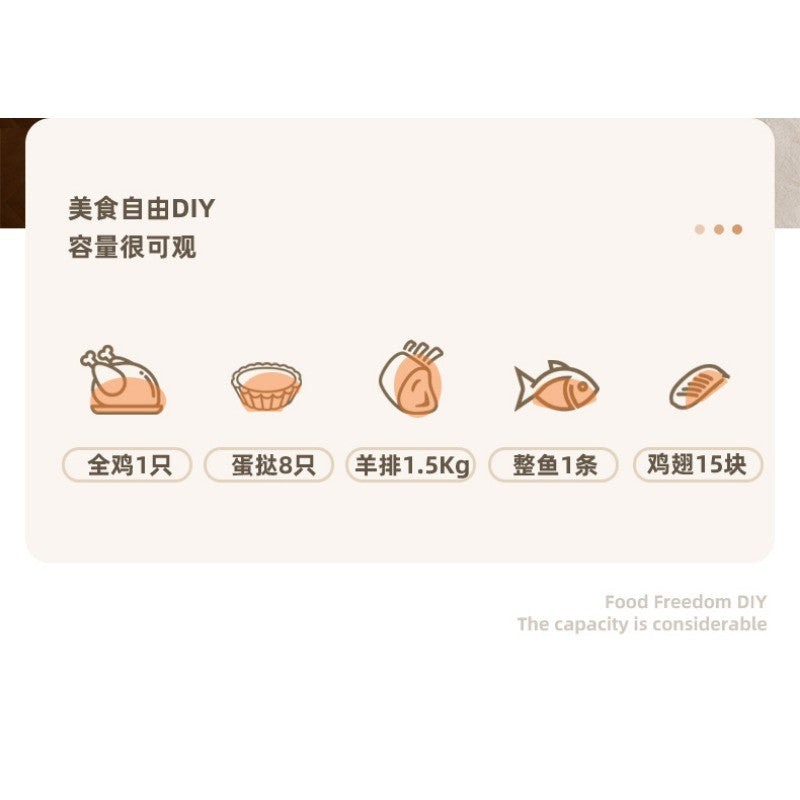 Air Fryer New Household Glass Visualization Multifunctional Large Capacity Electric Fryer Far Infrared Penetrating Heat