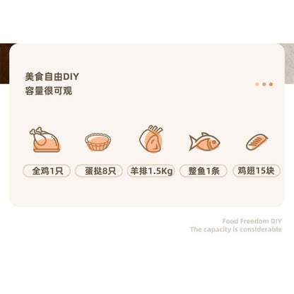 Air Fryer New Household Glass Visualization Multifunctional Large Capacity Electric Fryer Far Infrared Penetrating Heat