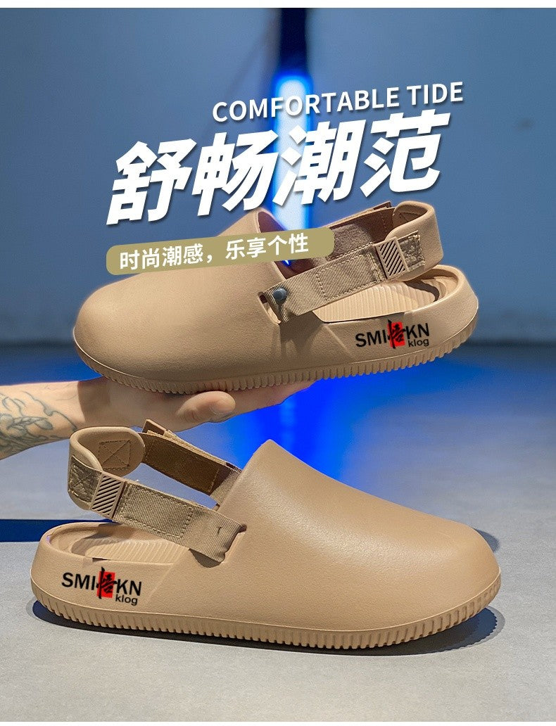 Men's casual hole shoes summer new EVA breathable soft soled sandals outdoor waterproof beach shoes youth fashion Joker slippers