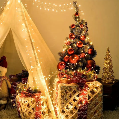 1PC 3/6/9/12M USB Power LED Firecracker String Fairy Lights Remote Control 8 Modes for Wedding Party Garden Bedroom Christmas