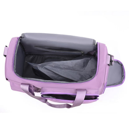 Unisex Large Capacity Travel Luggage Bag, Sports Gym Bag, Perfect for Weekend Overnight Luggage Bag with Shoe Compartment