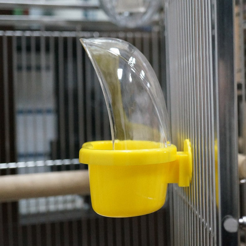 CAITEC Caixa de Alimentação à Prova de Derramamento para Pássaros Recipiente de Comida para Papagaios Resistente a Mordidas Anti-derramamento Menos Desperdício na Alimentação