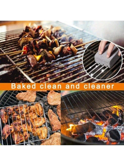 1PCS BBQ Grill Cleaning Brush Brick Block Barbecue Cleaning Stone Pumice Brick for Barbecue Rack Outdoor Kitchen BBQ Tools