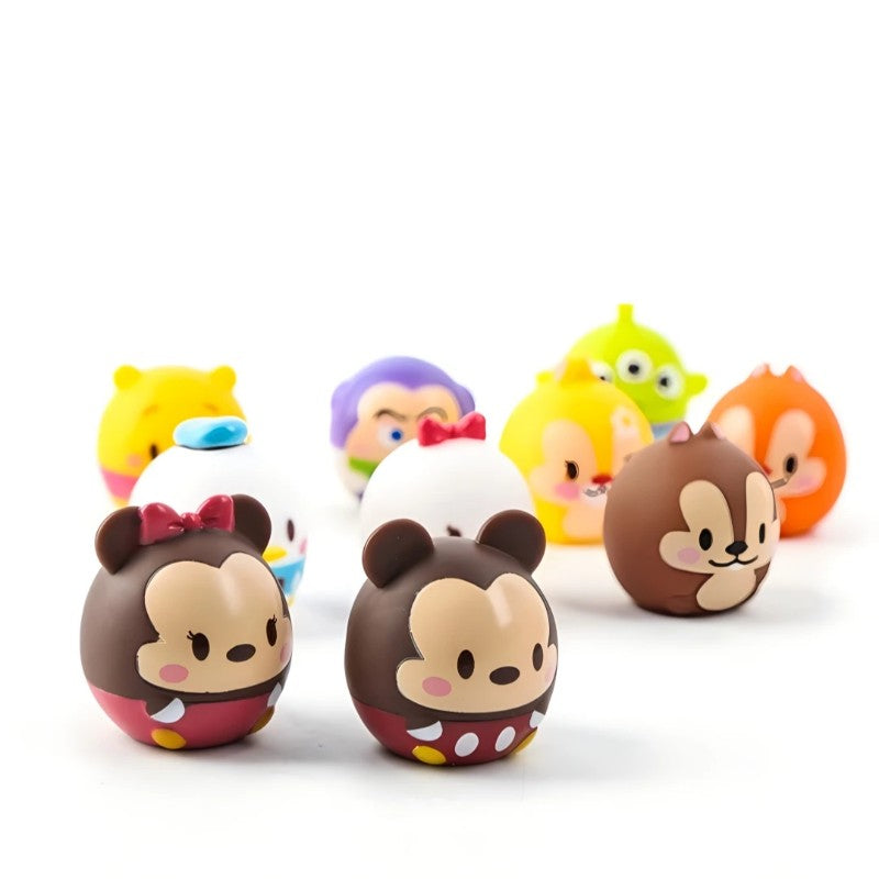 Disney Mickey Mouse Stitch Winnie 10pçs/conjunto 3,5cm Action Figure Anime Decoração Coleção Miniatura Modelo Brinquedo para Presente Infantil