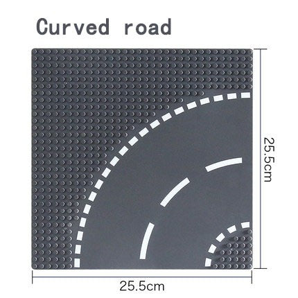 Placa de Base para Construção 32*32 Blocos de Montar Compatível com Todas as Marcas Cidade Rua Estrada Base Reta Cruzamento Curva Junção em T