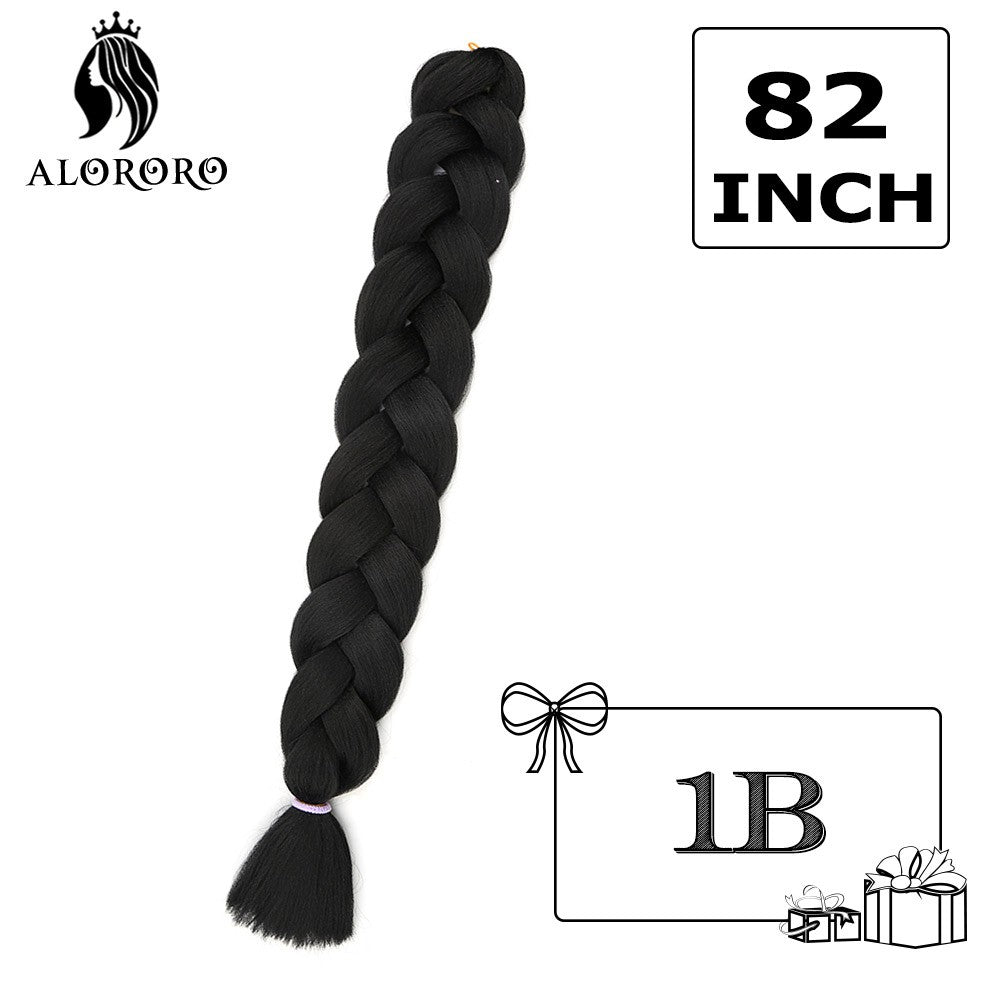Cabelo Trançado Sintético Jumbo Alororo 82 polegadas Cabelo Falso Africano Fibra de Alta Temperatura Roxo Vermelho Extensões de Cabelo para Mulheres