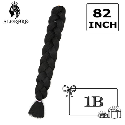 Cabelo Trançado Sintético Jumbo Alororo 82 polegadas Cabelo Falso Africano Fibra de Alta Temperatura Roxo Vermelho Extensões de Cabelo para Mulheres