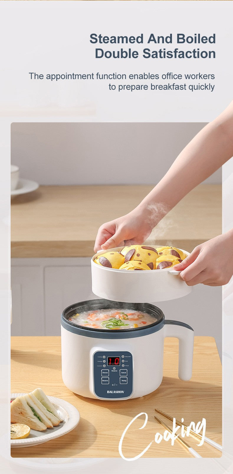 Panela Elétrica de Arroz Multicooker Multifuncional Panela de Sopa Mini Hotpot Eletrodomésticos de Cozinha Ofertas para 1-2 Pessoas