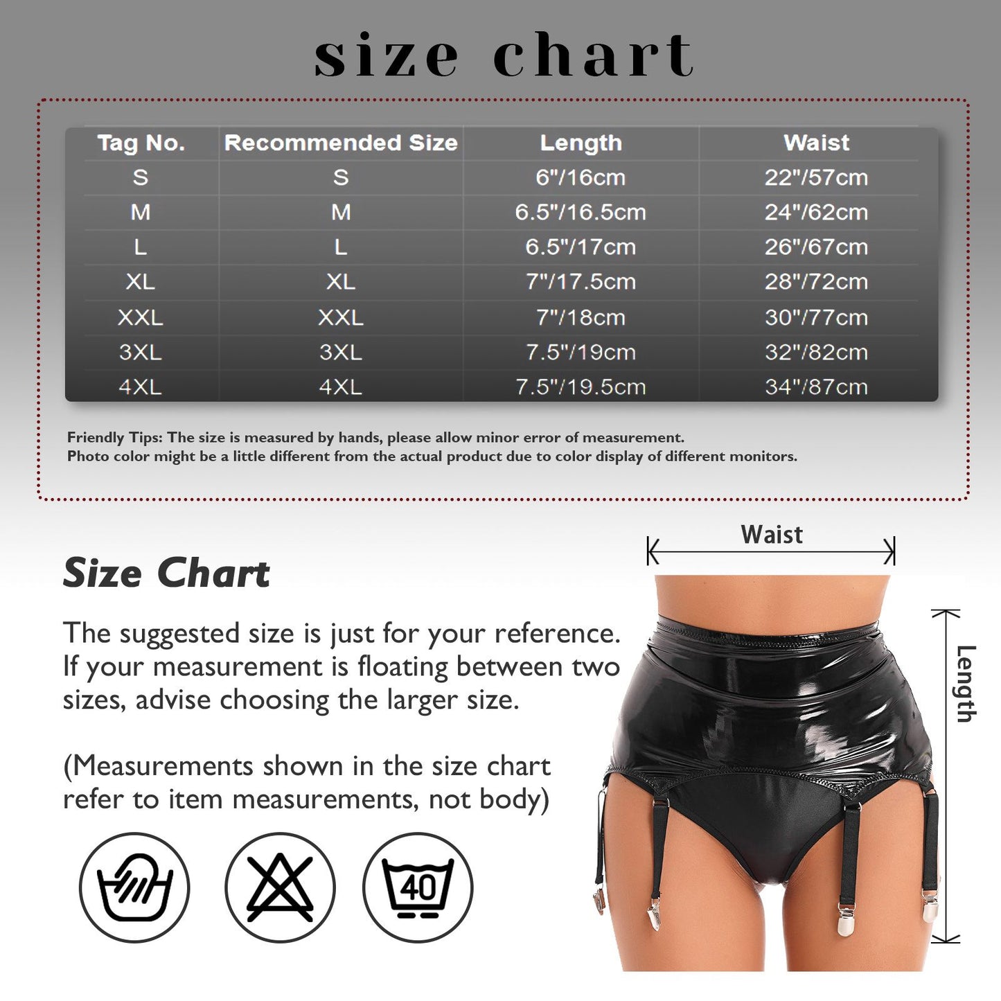 Womens Garters Latex Skirts Ladies Suspender Belt Wet Look Patent Leather Mini Skirts Garters with Metal Clips Clubwear Costume