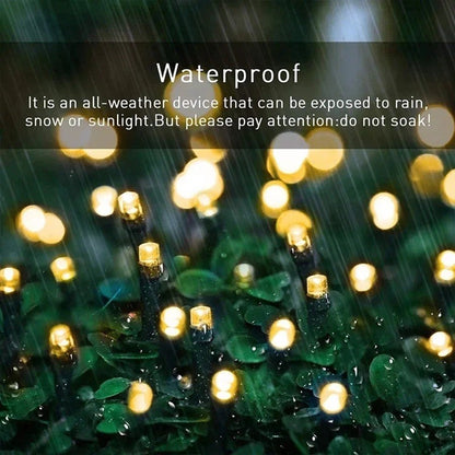 Large Solar Panel Fast Charge Lamp Outdoor Solar String Fairy Light Waterproof Garland String Lights For Christmas Party Garden