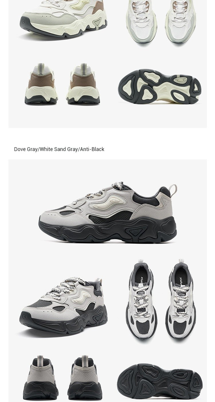 Xtep Star Trails 2.0 Women's Low Top Casual Shoes 2025 Spring Breathable Non-slip Thick Sole Leisure Sports Shoes 975118320005