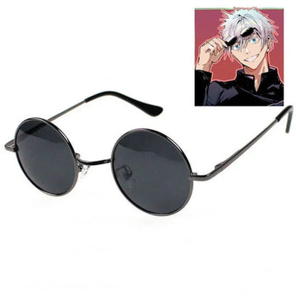 Anime gojo satoru glasses Jujutsu Kaisen Gojo Satoru Cosplay Black Glasses Eyewear Sunglasses High Quality Party Men Women Props