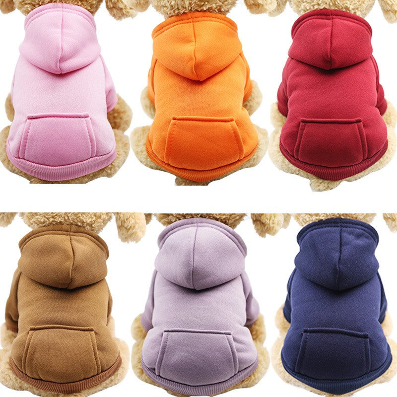 Moletons Sólidos para Cães Roupas para Pets Pequenos Casacos Jaquetas Moletom para Chihuahua Fantasia de Gato Roupinhas de Algodão para Pets