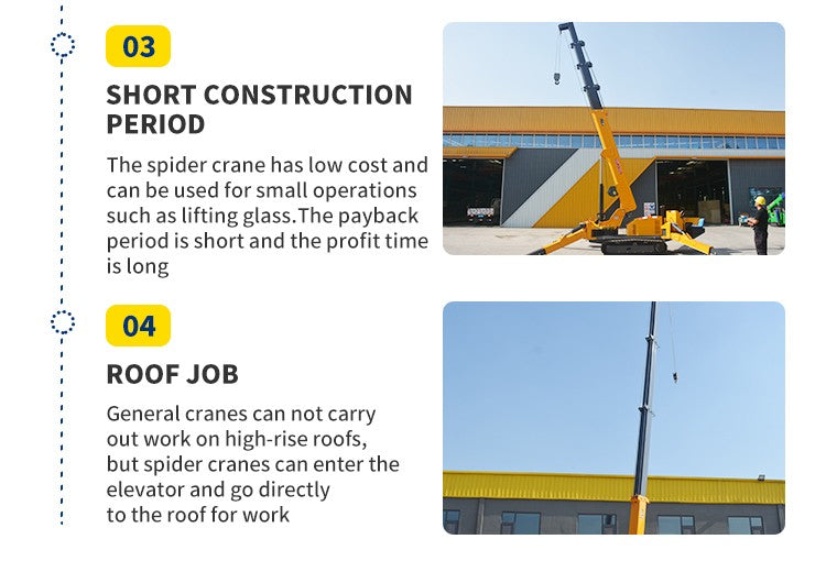 Spider Crane Factory Prices Full Automatic 5 Section Boom Type 5 Ton New Product 2020 Provided Engine Crane 3 Ton 6500