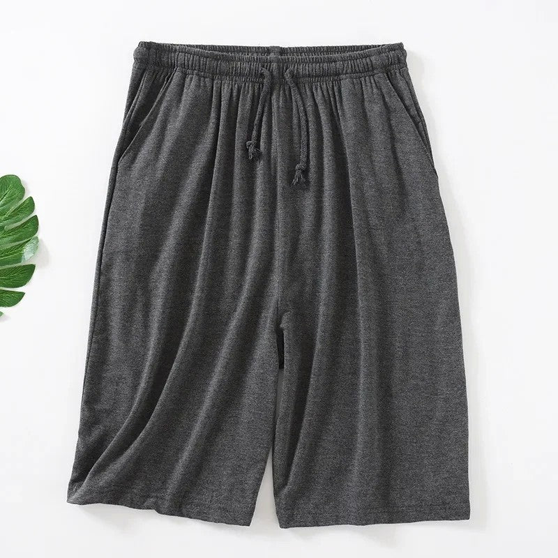 Modal Men's Pajama Pants Men Summer Thin Five-point Home Shorts Loose Casual Large Size Home Pajamas Beach Pants Sleep Wear Men