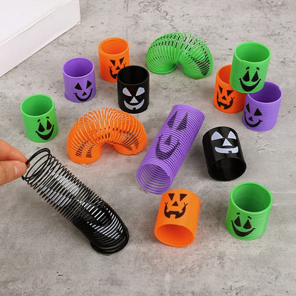 12/36pcs Halloween Coil Springs Toys Kids Halloween Party Favors Trick or Treat Gifts Boy Girl Birthday Goodie Bag Bucket Filler