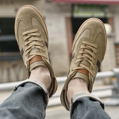 All-match Male Skate Shoes Skateboard Footwea Genuine Leather Sneakers 2025 New Arrival Mens Tenis Masculino Leisure Walk Flats