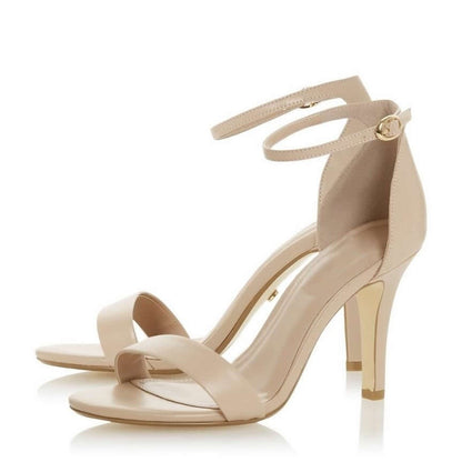 Women Sandals Sexy Open Toe Ankle Strap High Heels Ladies Shoes Buckle 9cm Mid Thin Heel Summer Party Wedding Shoes Plus Size
