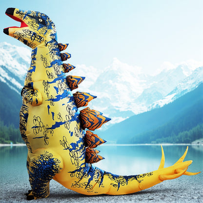 New T-Rex Skeleton Dinosaur Inflatable Costume Mascot for Adult Purim Carnival Halloween Party Cosplay Costumes Fancy Dress Suit