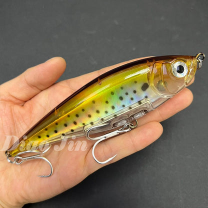 Iscas de Pesca Lápis 130mm 48g para Pesca em Água Salgada, Truta, Pesca Artificial, Twitchbait Rígido, Wobblers Flutuantes 3D para Pesca com Twitch