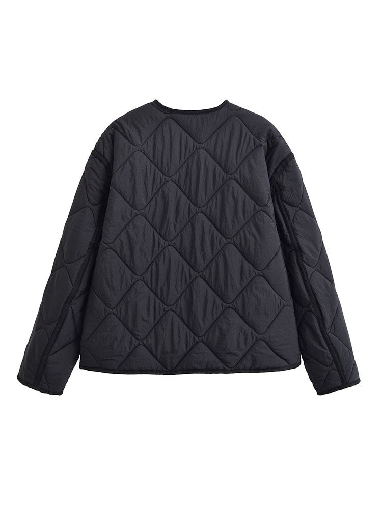 Nlzgmsj Autumn Winter Women's Solid Single-breasted O-Neck Jacket Fashion  Long Sleeve Coat  Street Casual  Short  Jacket