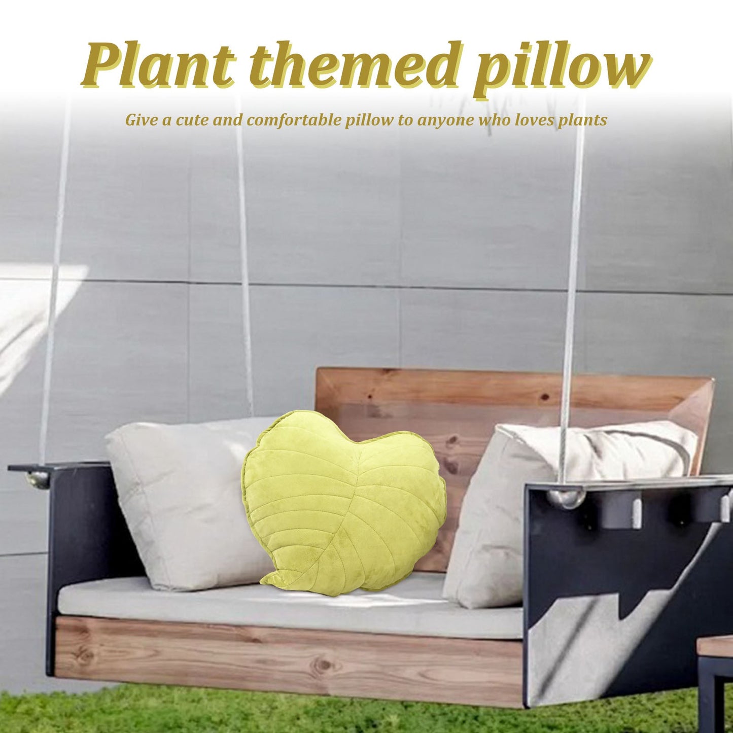 3D Leaf Throw Pillow Soft Plush Leaf Shaped Sofa Cushion 17.7 inch Leaf Shaped Throw Pillow for Bedroom Sofa Couch Decoration