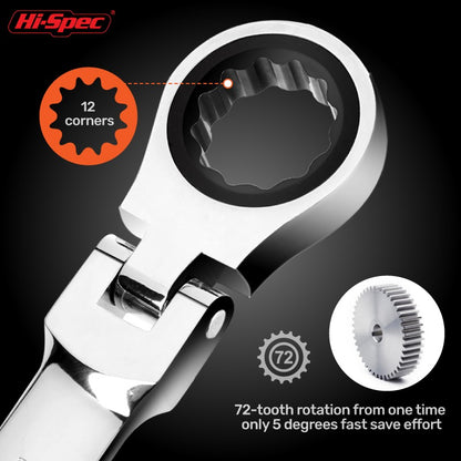 Jogo de Chave Soquete com Catraca de Torque Ajustável Hi-Spec Jogo de Chave Universal para Reparos de Bicicletas e Motocicletas Kit de Ferramentas Mecânicas